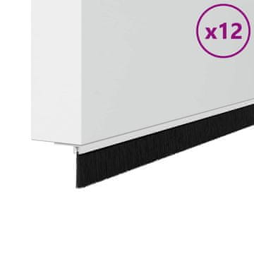 Vidaxl Skrbniki za vrata z vijaki 12 szt. Bela 100 cm