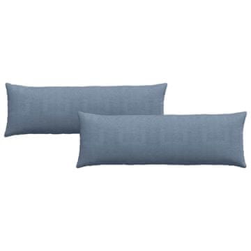 Vidaxl Blazine za kavč 2 szt. Modra 120 x 40 cm Žametna tkanina