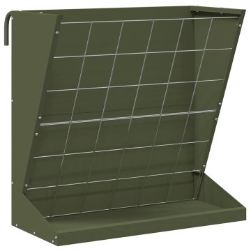 Vidaxl Hranilnik za seno Olivno zelena 71 x 33 x 70 cm 5 kg