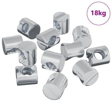 Vidaxl Vijaki v obliki sodčka 4500 szt. srebrna M6 x 12 mm Kovina