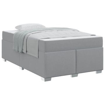 Vidaxl Konstrukcija postelje Svetlo siva 120 x 200 cm blago