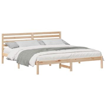 Vidaxl Konstrukcija postelje Rjava 180 x 200 cm Masivno borovo les