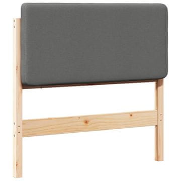 Vidaxl Tapecirano vzglavje z vzglavjem Rjava in svetlo siva 90 cm