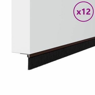 Vidaxl Skrbniki za vrata z vijaki 12 szt. Rjava 100 cm