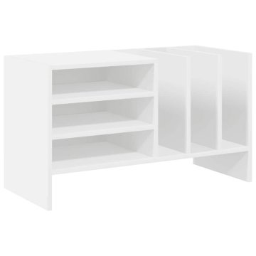 Vidaxl Omara za plošče Bela 78,5 x 35 x 45 cm Inženirski les