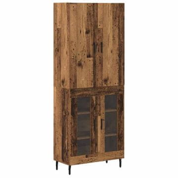 Vidaxl Visok predalnik Star les 69,5 x 34 x 180 cm Konstruiran les