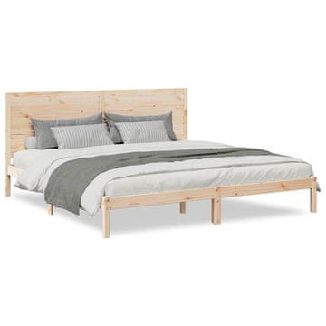 Vidaxl Daljši posteljni okvir brez vzmetnice 180x210 cm trden les