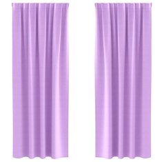 Vidaxl Zavese za zatemnitev z obroči 2 szt. Vijolična 245 x 140 cm