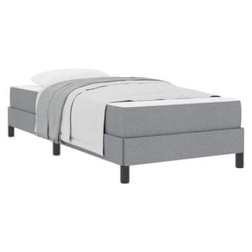 Vidaxl Postelja z vzmetnico z vzmetnico Svetlo siva 80 x 200 cm blago