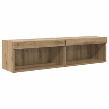 Vidaxl Komplet TV omaric Z LED 2 szt. Umetni hrast 60 x 30 x 30 cm