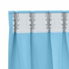 Vidaxl Zavese za zatemnitev z obroči 2 szt. Sveta modra 260 x 140 cm