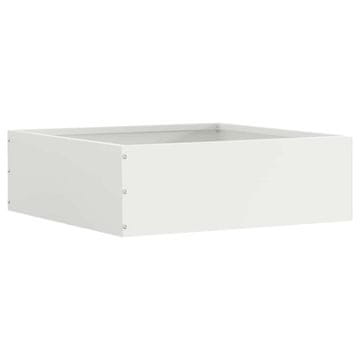 Vidaxl Robovi trave Bela 40 x 40 x 13 cm Jeklo