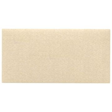 Vidaxl Stenska glavna postelja 12 szt. krema 30 x 15 cm blago
