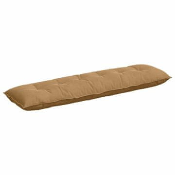 Vidaxl Poglavni vzglavnik Rjava 180 x 50 cm Žametna tkanina