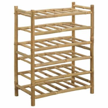 Vidaxl Stojalo za vino Naravna 57 x 29,5 x 72 cm Bambus