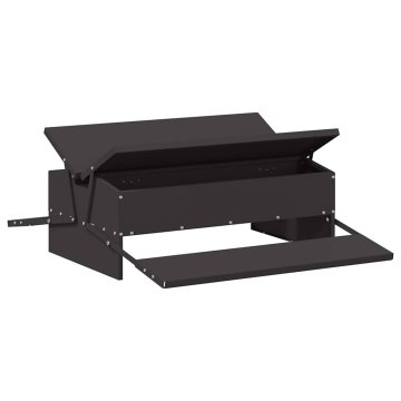 Vidaxl Hranilka za piške s pedali Črna 75 x 53 x 20,5 cm 10 kg