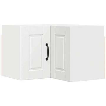 Vidaxl Stenski kotni kabinet PORTO Bela 57 x 57 x 40 cm