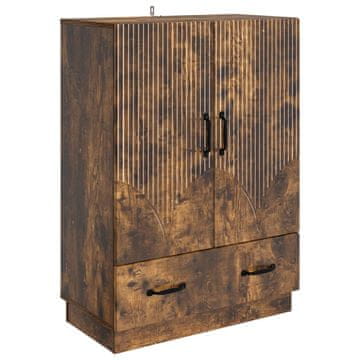 Vidaxl Strani šal Dimljen hrast 66 x 34,5 x 92 cm Inženirski les