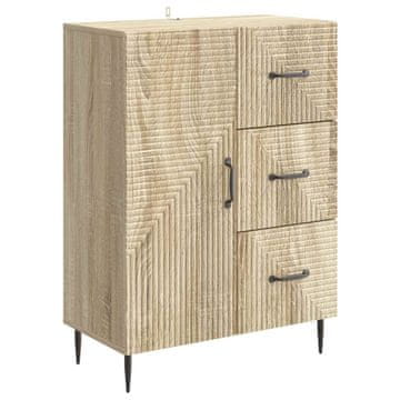 Vidaxl Strani šal Sonoma hrast 66 x 34,5 x 89,5 cm Inženirski les