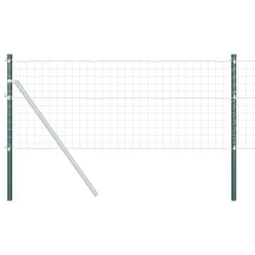Vidaxl Steber ograje. 2 szt. Zelena 50 cm Jeklo s prašnim premazom