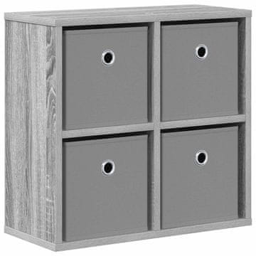 Vidaxl Strani šal s predalom Siva Sonoma 49,5 x 22 x 47 cm