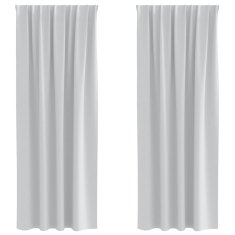 Vidaxl Zavese za zatemnitev z obroči 2 szt. Bleda siva 245 x 140 cm
