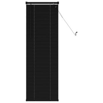 Vidaxl Venecijanska žaluzija Črna 150 x 60 cm 25 mm PVC