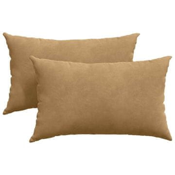 Vidaxl Blazine za kavč 2 szt. Rjava 50 x 30 cm Žametna tkanina