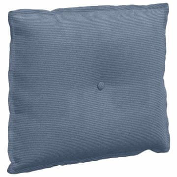 Vidaxl Poglavni vzglavnik Modra 60 x 50 cm Žametna tkanina