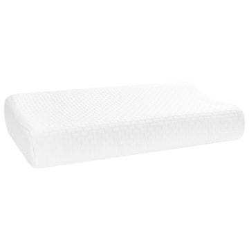 Vidaxl Vzglavnik za spanje Bela 80 x 40 x 12,5 cm Spominska pena
