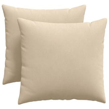 Vidaxl Blazine za kavč 2 szt. krema 45 x 45 cm blago