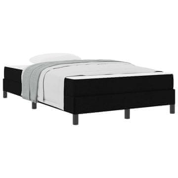 Vidaxl Postelja z vzmetnico z vzmetnico Črna 120 x 200 cm blago