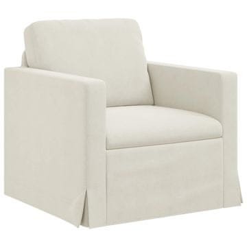 Vidaxl Kavč krema 78 x 78 x 80 cm Žamet