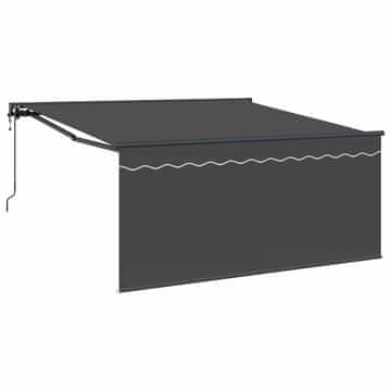 Vidaxl Retraktilna tenda Antracit 300 x 250 cm Poliester in aluminij
