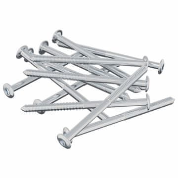 Vidaxl Vijak 1200 szt. srebrna M6 x 85 mm Jeklo