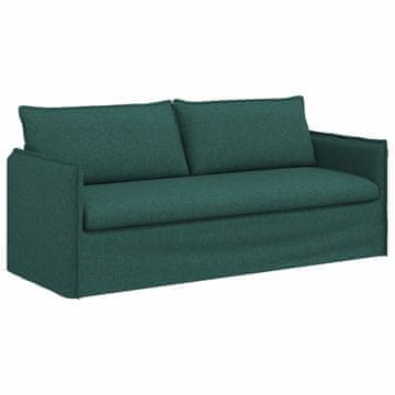 Vidaxl Kavč Temno zelena 196 x 82 x 85 cm blago
