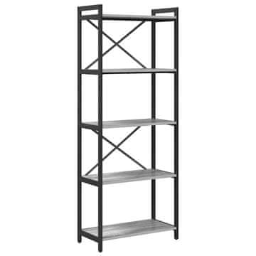 Vidaxl Knjižna polica 60 x 30 x 155 cm Inženirski les Siva sonoma