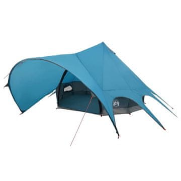 Vidaxl Teepee šotor za 5 oseb Modra in siva 415 x 415 x 247 cm