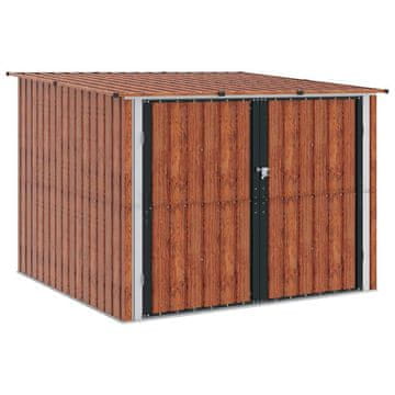 Vidaxl Kolesarska lopa 3 szt. Rjava 216 x 207 x 158 cm Kovina