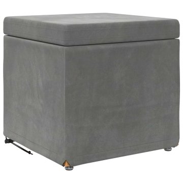 Vidaxl Stolica Temno siva 41 x 41 x 40 cm Samet in Umetno Leseno