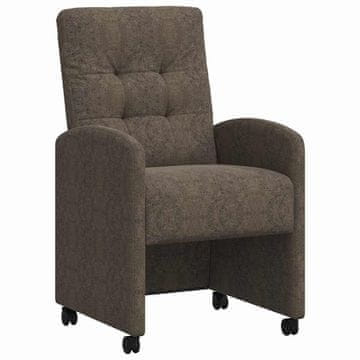 Vidaxl Jedilni stoli s kolesi 2 szt. Temno siva 58 x 67 x 97 cm