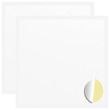 Vidaxl Nalepka 2 szt. Bela Ø 20 x 0,5 mm Papir