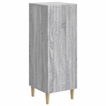 Vidaxl Strani šal Siva Sonoma 33 x 34,5 x 90 cm Inženirski les