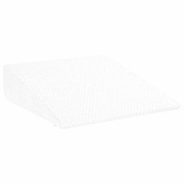 Vidaxl Blazina v obliki klina Bela 69 x 64 x 19 cm Spominska pena