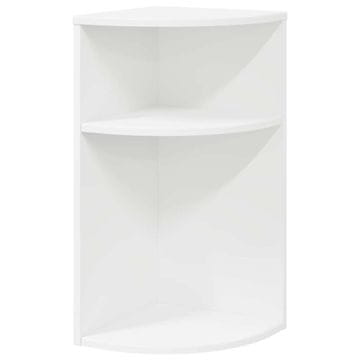 Vidaxl Stranska miza Bela 29,6 x 29,6 x 60 cm Konstruiran les
