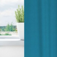 Vidaxl Zavese za zatemnitev z obroči 2 szt. Turkizna 140 x 140 cm