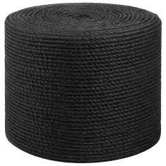 Vidaxl Vrv iz jute 10 kos 2 mm Črna 100% Tossa jute