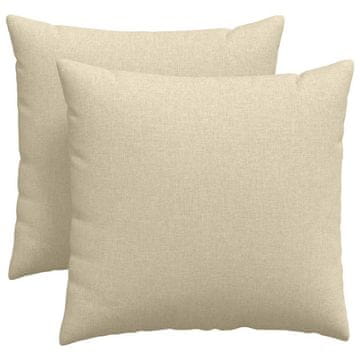 Vidaxl Blazine za kavč 2 szt. krema 45 x 45 cm blago