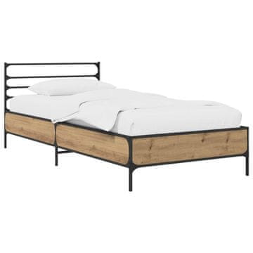 Vidaxl Konstrukcija postelje Artisan hrast 80 x 200 cm Inženirski les