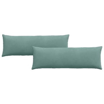 Vidaxl Blazine za kavč 2 szt. Morsko zelena 120 x 40 cm Žametna tkanina